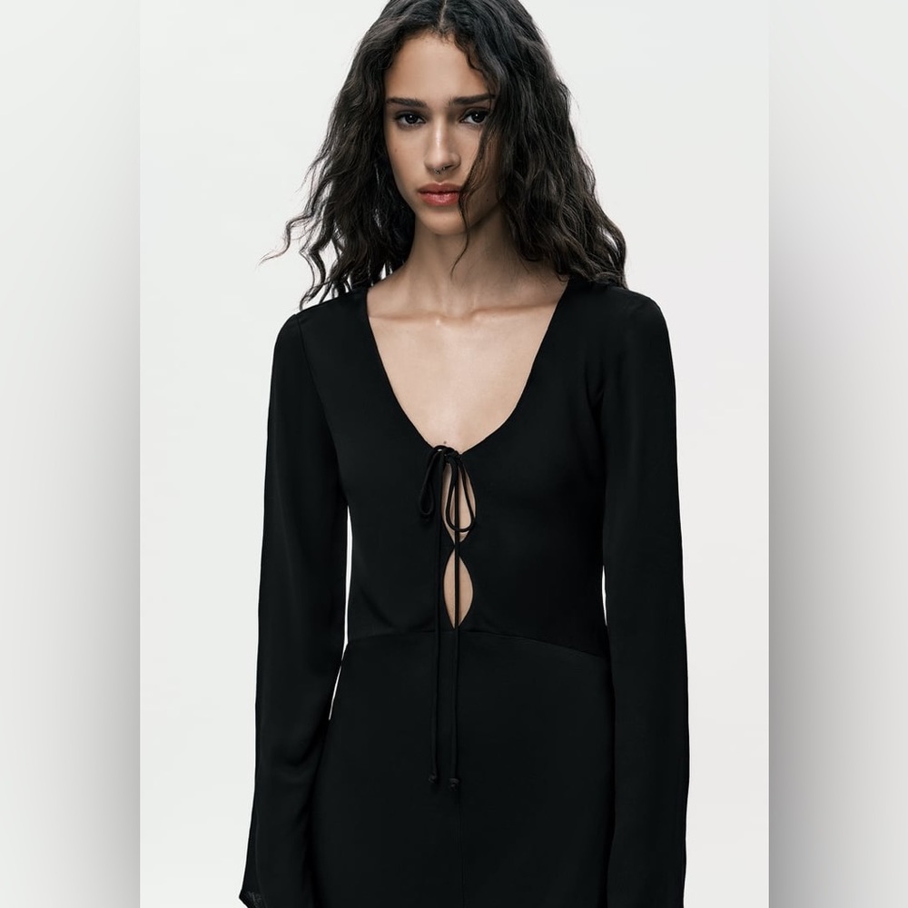 ZARA LONG OPEN BACK DRESS - Picture 4 of 9